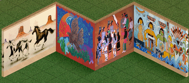 four Southwestern murals